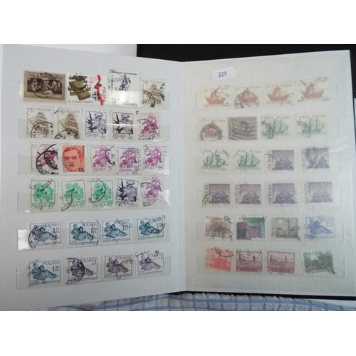 229 - Three part filled stamp albums containing many world stamps