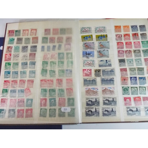 231 - Three nicely presented full stock books of mixed world stamps.