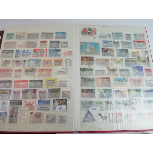 231 - Three nicely presented full stock books of mixed world stamps.