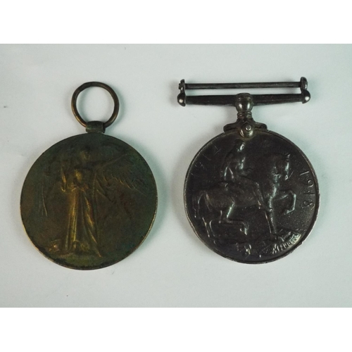 291 - WW1 Victory medal and 14-18 medal, both awarded to 16623 Pte F Simpson, Lincs Reg.