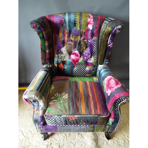 Velvet deals patchwork chair