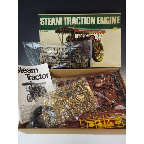 22 - Bandai 1:16  scale model kit of a Garrett 1919 steam traction engine. Believed to be complete but un... 