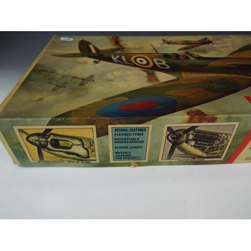 24 - Airfix 1:24 Scale model Kit of a Spitfire . Believed to be complete but unchecked.