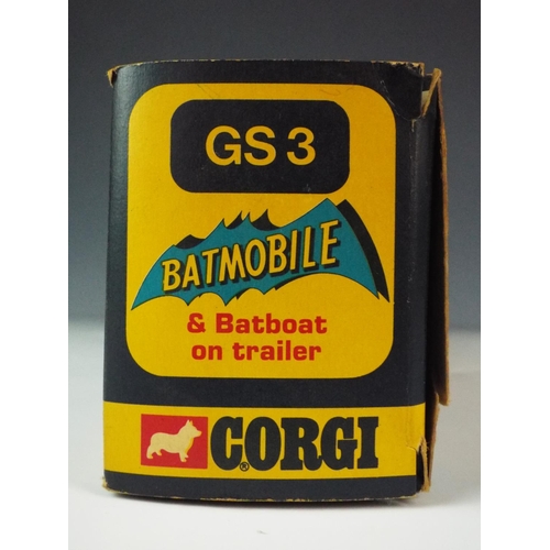 69 - 1970's Corgi gift set. Batmobile, Boat and trailer. GS3 in original unused boxed condition.