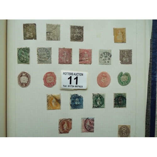 11 - Four part filled albums of assorted world stamps. See photos