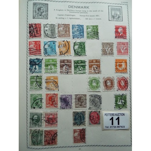 11 - Four part filled albums of assorted world stamps. See photos