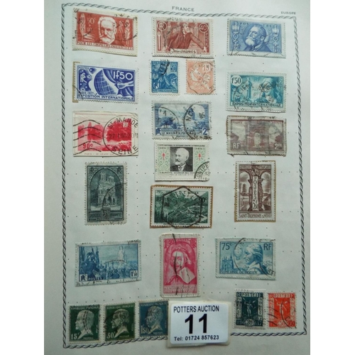 11 - Four part filled albums of assorted world stamps. See photos