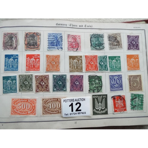 12 - Five part filled albums of assorted Stamps of the World . See photos