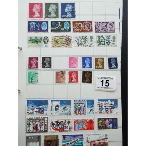 15 - Four part filled albums of assorted world stamps. See photos