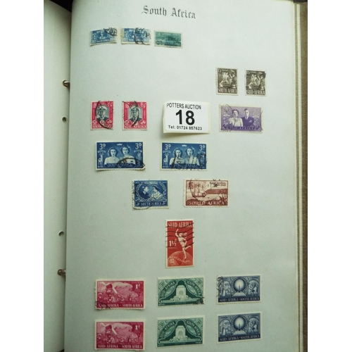 18 - Four part filled albums of assorted world stamps. See photos