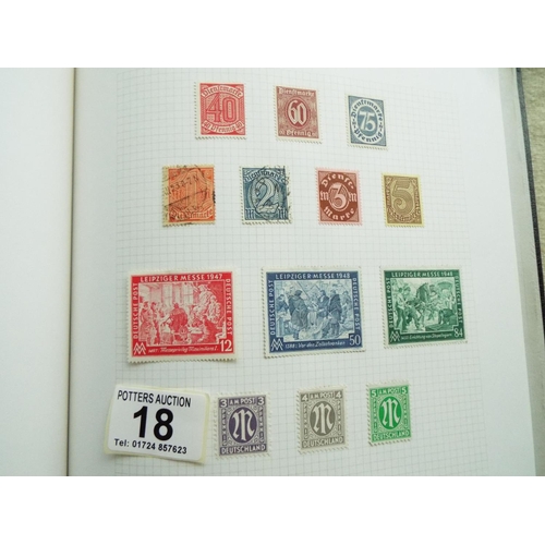 18 - Four part filled albums of assorted world stamps. See photos