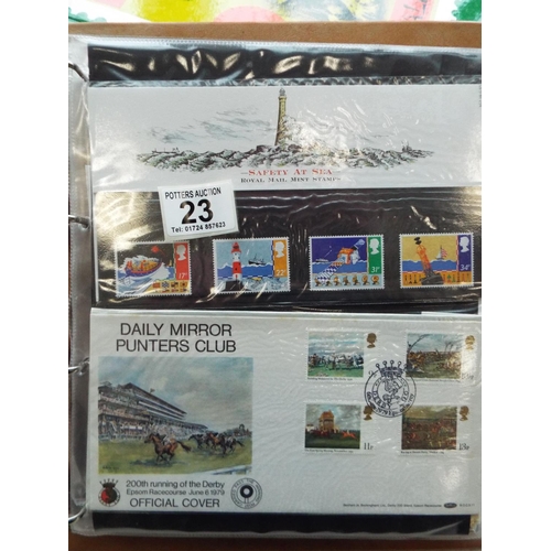 23 - Well presented album of Royal Mail Presentation packs, first day covers.  See photos