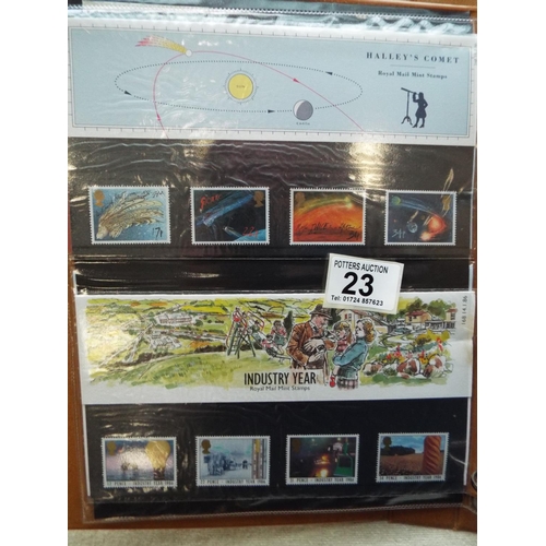 23 - Well presented album of Royal Mail Presentation packs, first day covers.  See photos