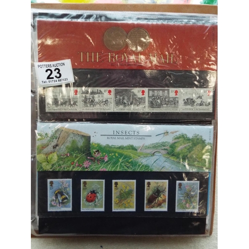 23 - Well presented album of Royal Mail Presentation packs, first day covers.  See photos