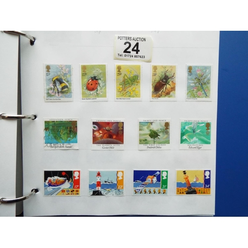 24 - Six part filled albums of assorted World Stamps.  See photos