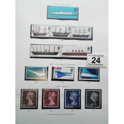 24 - Six part filled albums of assorted World Stamps.  See photos