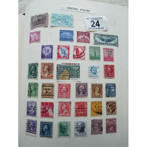 24 - Six part filled albums of assorted World Stamps.  See photos