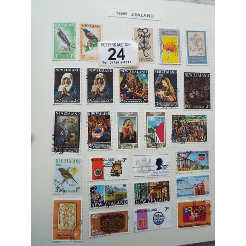 24 - Six part filled albums of assorted World Stamps.  See photos