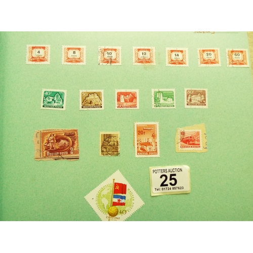 25 - Six part filled albums of assorted World Stamps.  See photos