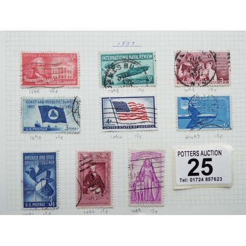 25 - Six part filled albums of assorted World Stamps.  See photos