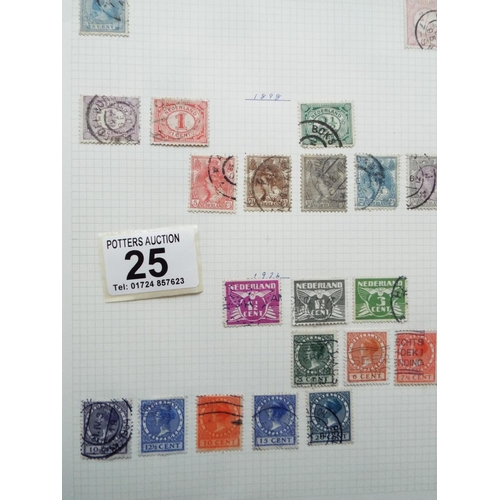 25 - Six part filled albums of assorted World Stamps.  See photos