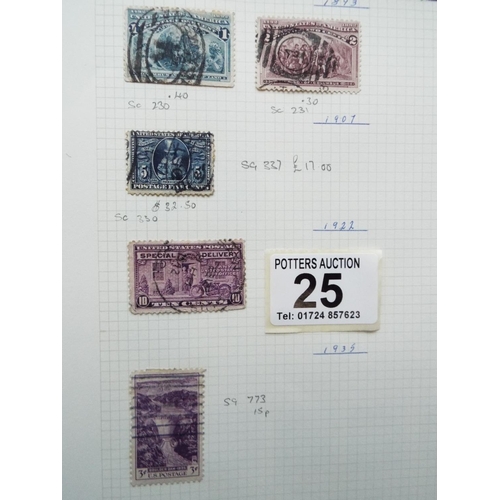 25 - Six part filled albums of assorted World Stamps.  See photos