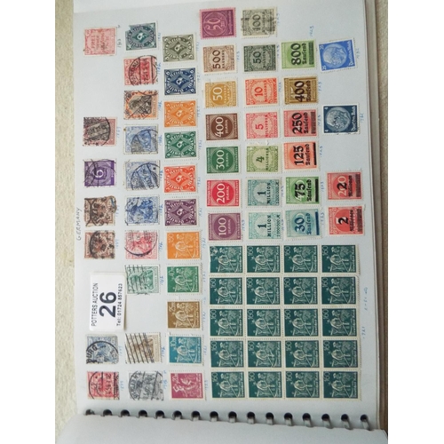 26 - Two Nicely presented, full albums of World stamps.  See photos