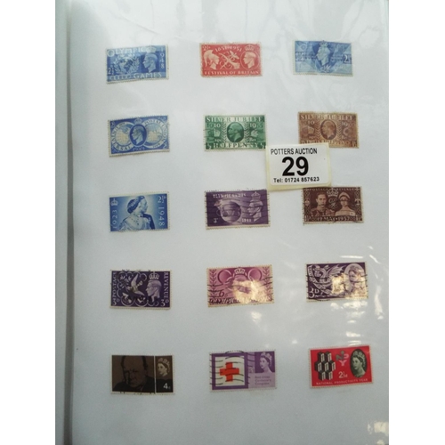 29 - Two Stanley Gibbons part filled UK stamp albums plus a 55 sheet album of GB stamps Victoria to prese... 