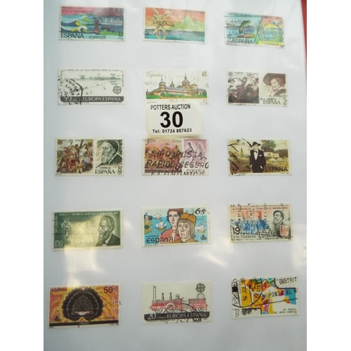 30 - Five well presented large albums of Spanish, Eastern European and Spanish Stamps. See photos