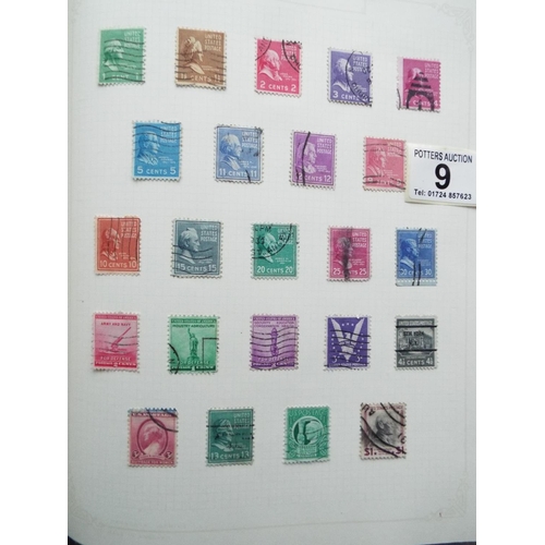 9 - Three part filled albums of World stamps    See photos