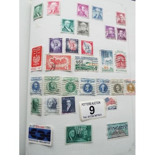 9 - Three part filled albums of World stamps    See photos