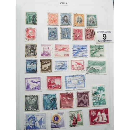 9 - Three part filled albums of World stamps    See photos