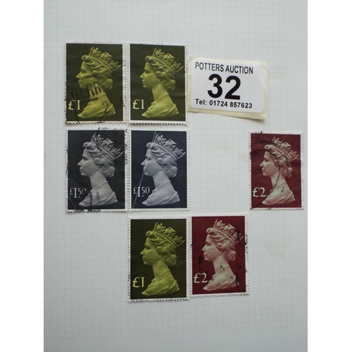 32 - Three albums of GB pre decimal stamps, many mint.  See photos