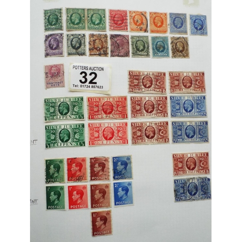 32 - Three albums of GB pre decimal stamps, many mint.  See photos