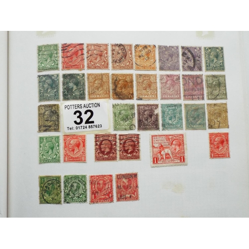 32 - Three albums of GB pre decimal stamps, many mint.  See photos