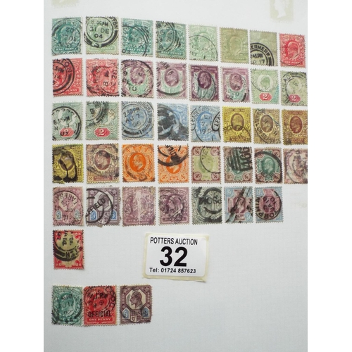 32 - Three albums of GB pre decimal stamps, many mint.  See photos