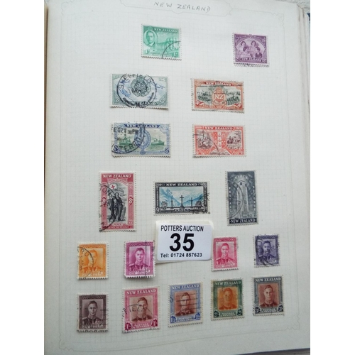 35 - Well filled album of Stock Stamps, Part filled album of Middle Eastern countries plus one other. See... 