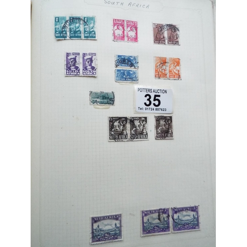 35 - Well filled album of Stock Stamps, Part filled album of Middle Eastern countries plus one other. See... 