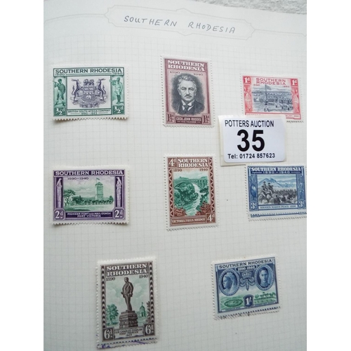 35 - Well filled album of Stock Stamps, Part filled album of Middle Eastern countries plus one other. See... 