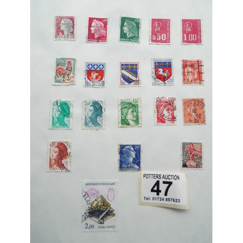 47 - Three part filled albums of World stamps    See photos