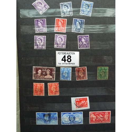 48 - Album of QEII Stamps, World album to include GB stamps, part filled plus empty album.  See photos