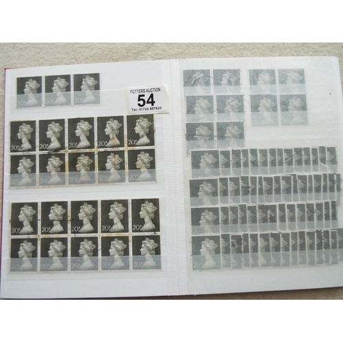 54 - Penny reds plates album, high value castles plus GB large Machins. See photos