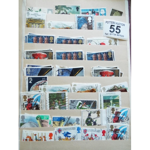 55 - Tray of approx 10 Albums to include Mixed GB, GB & USA covers, World stamps, filled , part filled an... 