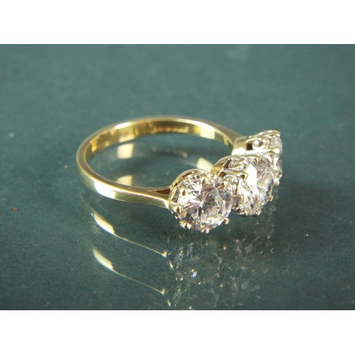 89 - 9ct Yellow Gold Large  CZ stone set ring. Finger size Q-5   4.5g total Weight