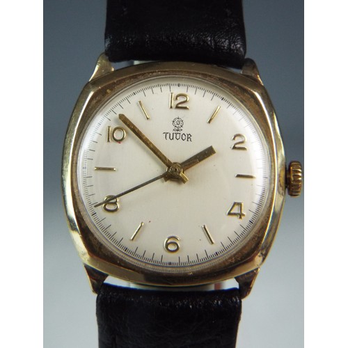 102 - Tudor, 15 jewel mechanical watch with subsiduary dial.  9ct Hallmarked case for Denison/Rolex. Birmi... 