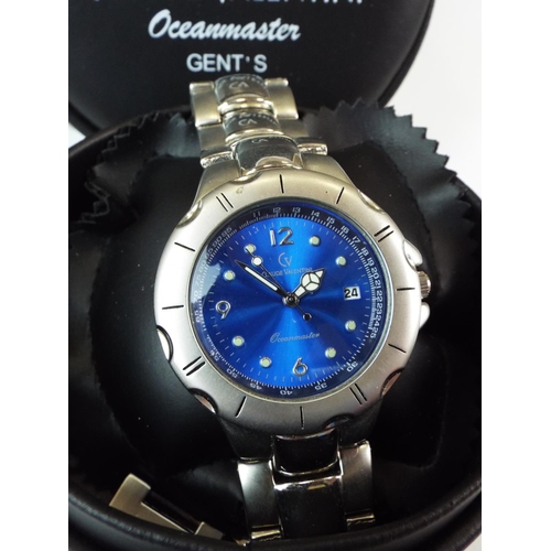 131 - Claude Valentini Oceanmaster watch with Stainless steel bezel and strap. Quartz movement CL500. Orig... 