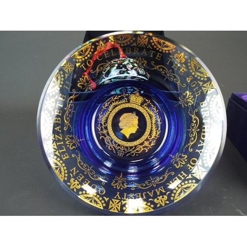 168 - Large Halcyon days ceramic Chrismas decoration plus a Ringtons Royal Commemorative glass dish. Both ... 