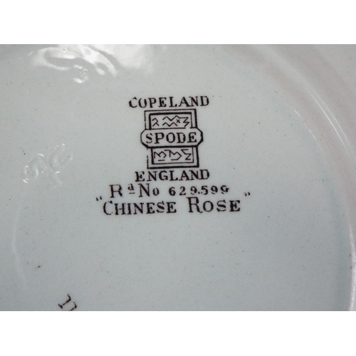 208 - Pretty Copeland Spode part tea set in the 'Chinese Rose' Pattern.  Approx 28 pieces.