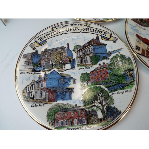 221 - Six Local Interest, Barton On Humber commemorative plates. Each plate measures 11 inches in diameter