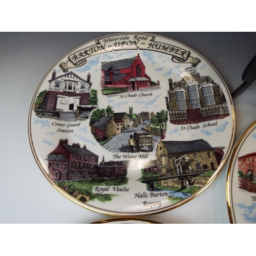 221 - Six Local Interest, Barton On Humber commemorative plates. Each plate measures 11 inches in diameter